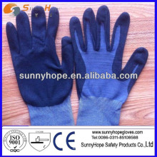 15Gauge Nylon + Spandex mit schwarzen Nitril Mikro Schaum Handschuhe